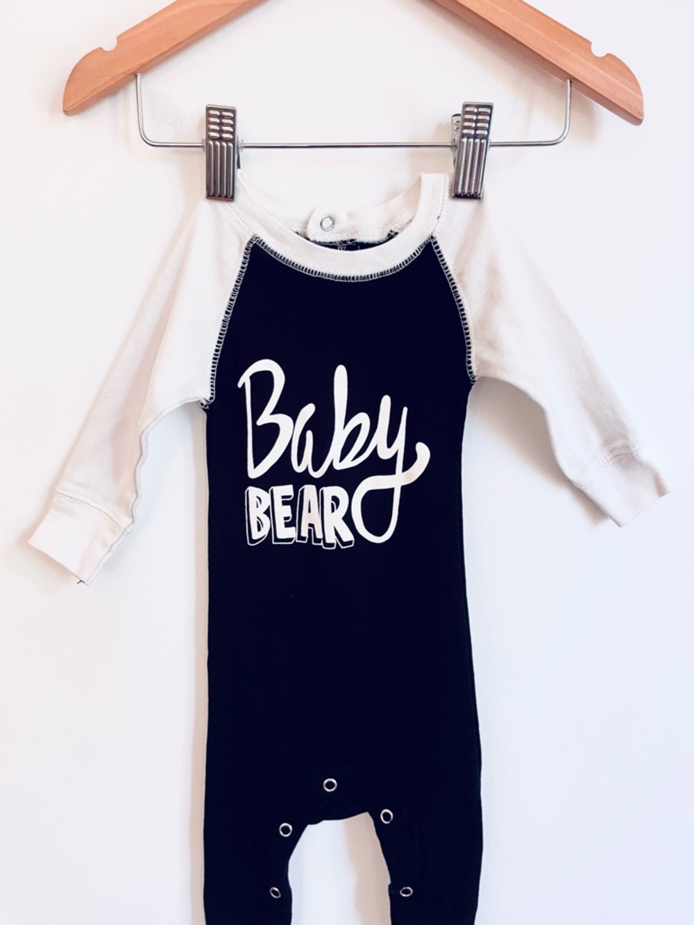 NEW 🐻 Flapjack Baby Onesie Pajamas, Baby Bear Trap Door, Raglan Sleeve, Snaps - Picture 6 of 14